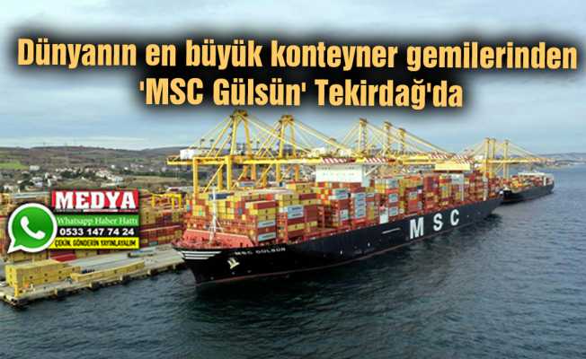 Dünyanın en büyük konteyner gemilerinden 'MSC Gülsün' Tekirdağ'da
