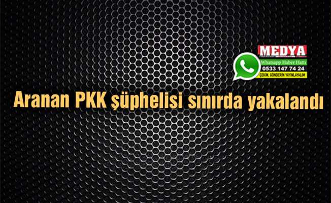 Aranan PKK şüphelisi sınırda yakalandı