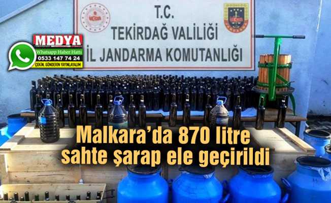 Malkara’da 870 litre sahte şarap ele geçirildi