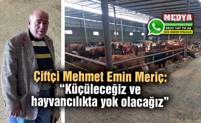 Çiftçi Mehmet Emin Meriç: “Küçüleceğiz ve hayvancılıkta yok olacağız”
