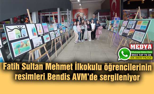 Fatih Sultan Mehmet İlkokulu öğrencilerinin resimleri Bendis AVM’de sergileniyor