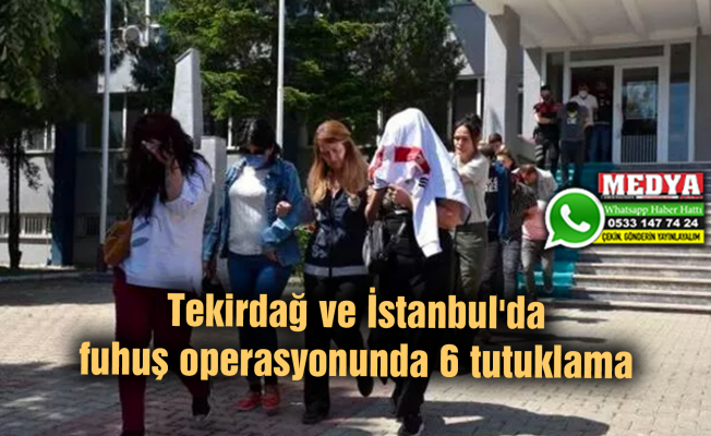 Tekirdağ ve İstanbul'da fuhuş operasyonunda 6 tutuklama
