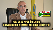 Kök, 2022-KPSS Ön Lisans başvurularının alınması hakkında bilgi verdi