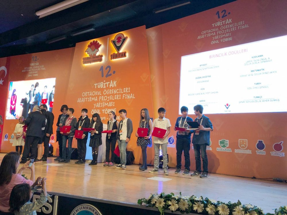 Keşan Rasim Ergene Ortaokulu öğrencileri, TÜBİTAK Türkiye 1'incisi oldu