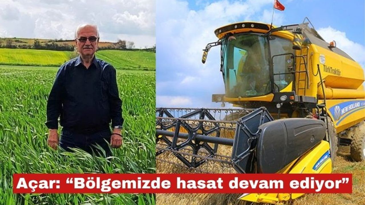 Açar: “Bölgemizde hasat devam ediyor”