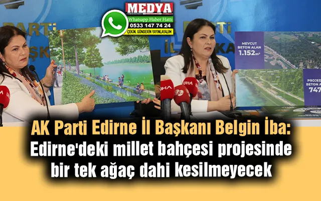 Millet bahçesi projesinde bir tek ağaç dahi kesilmeyecek