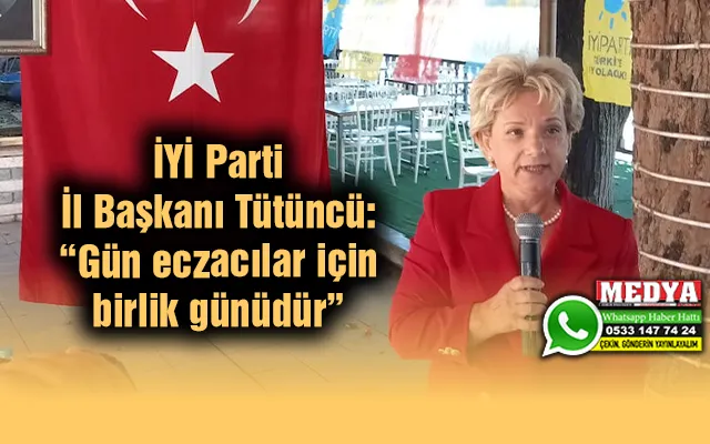 Tütüncü: “Gün eczacılar için birlik günüdür”