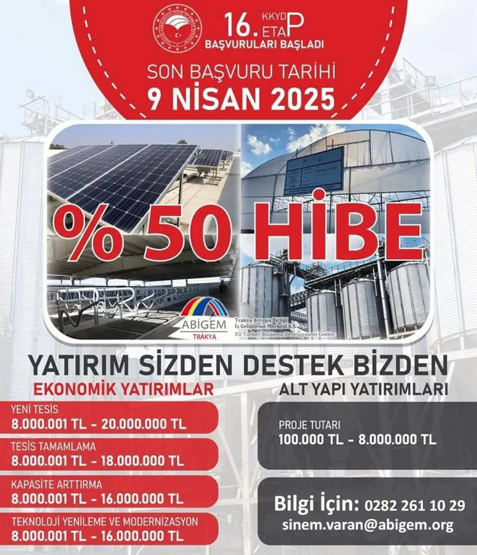 KKYDP 16. Etap Başvuruları Başladı: %50 Hibe Desteği!