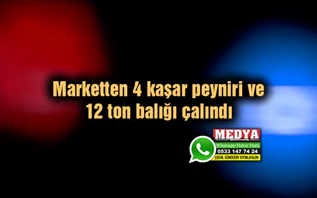 Marketten 4 kaşar peyniri ve 12 ton balığı çalındı