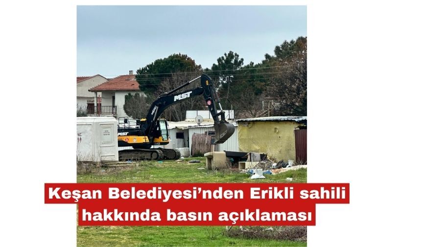 Belediyeden Erikli sahili hakkında basın açıklaması