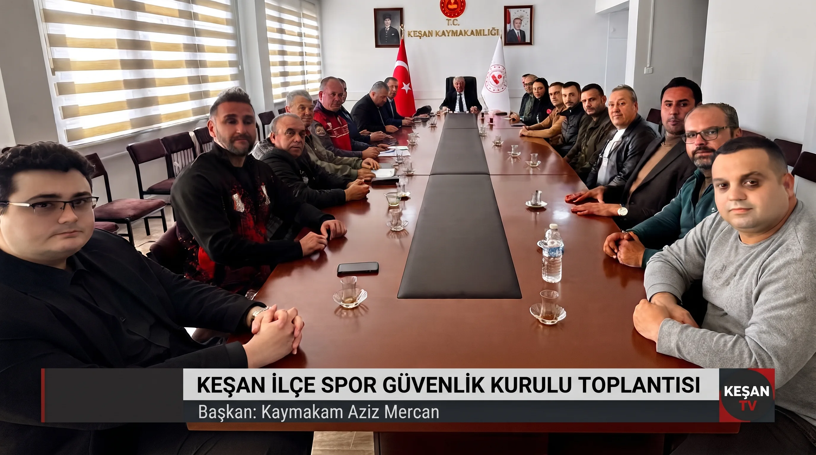 Kaymakam Aziz Mercan Başkanlığında İlçe Spor Güvenlik Kurulu toplandı