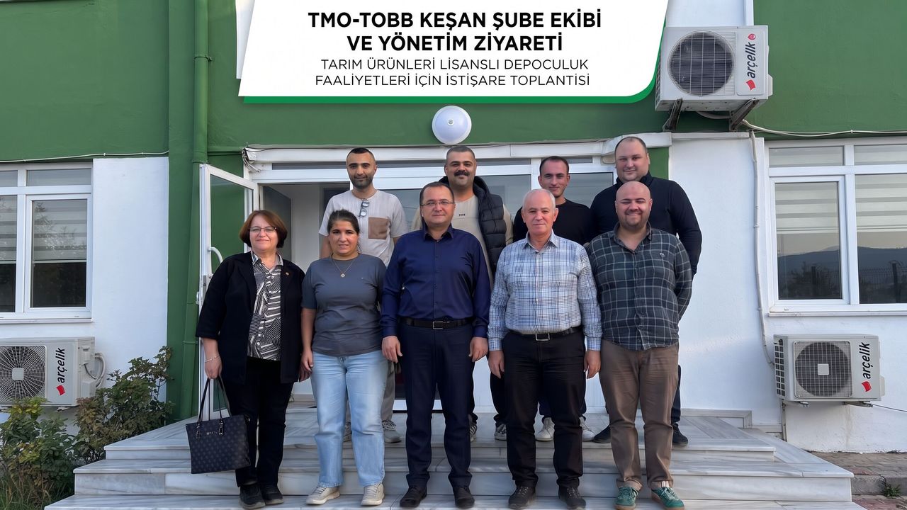 Kaymaz'dan Keşan Şube Müdürü Tarık Dinç'e ziyaret