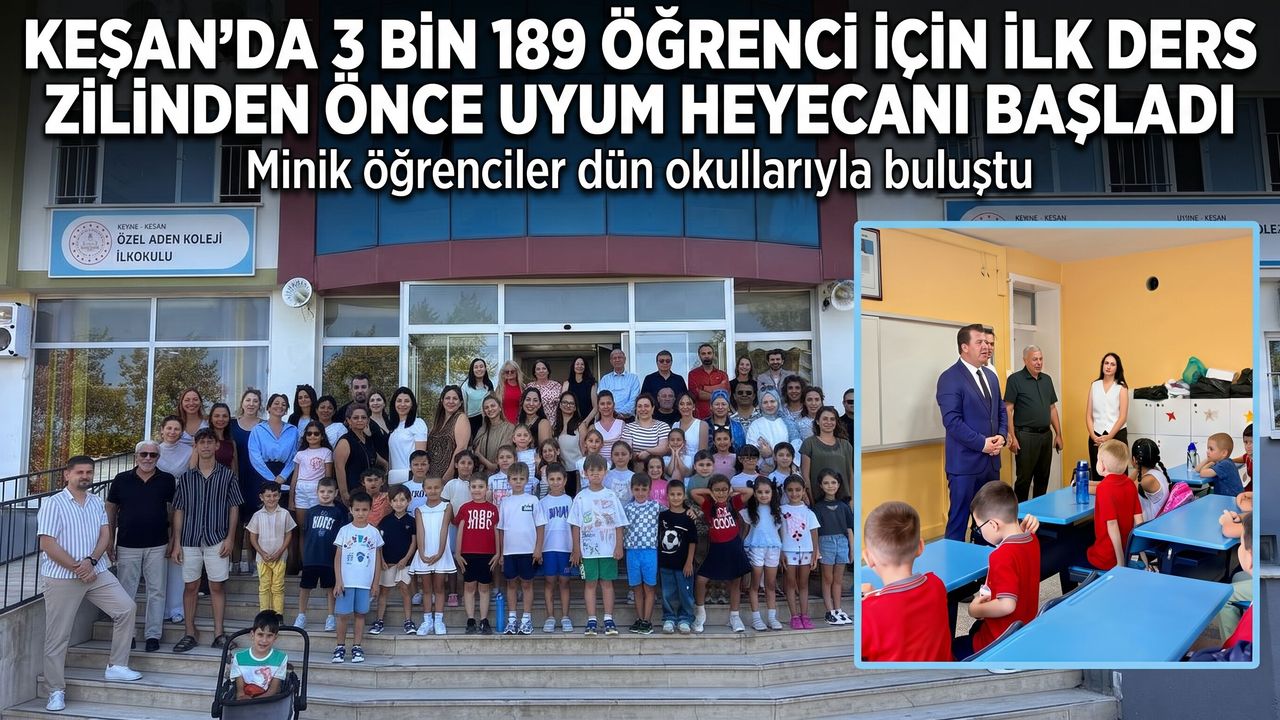 Minik öğrenciler bugün okullarıyla buluştu