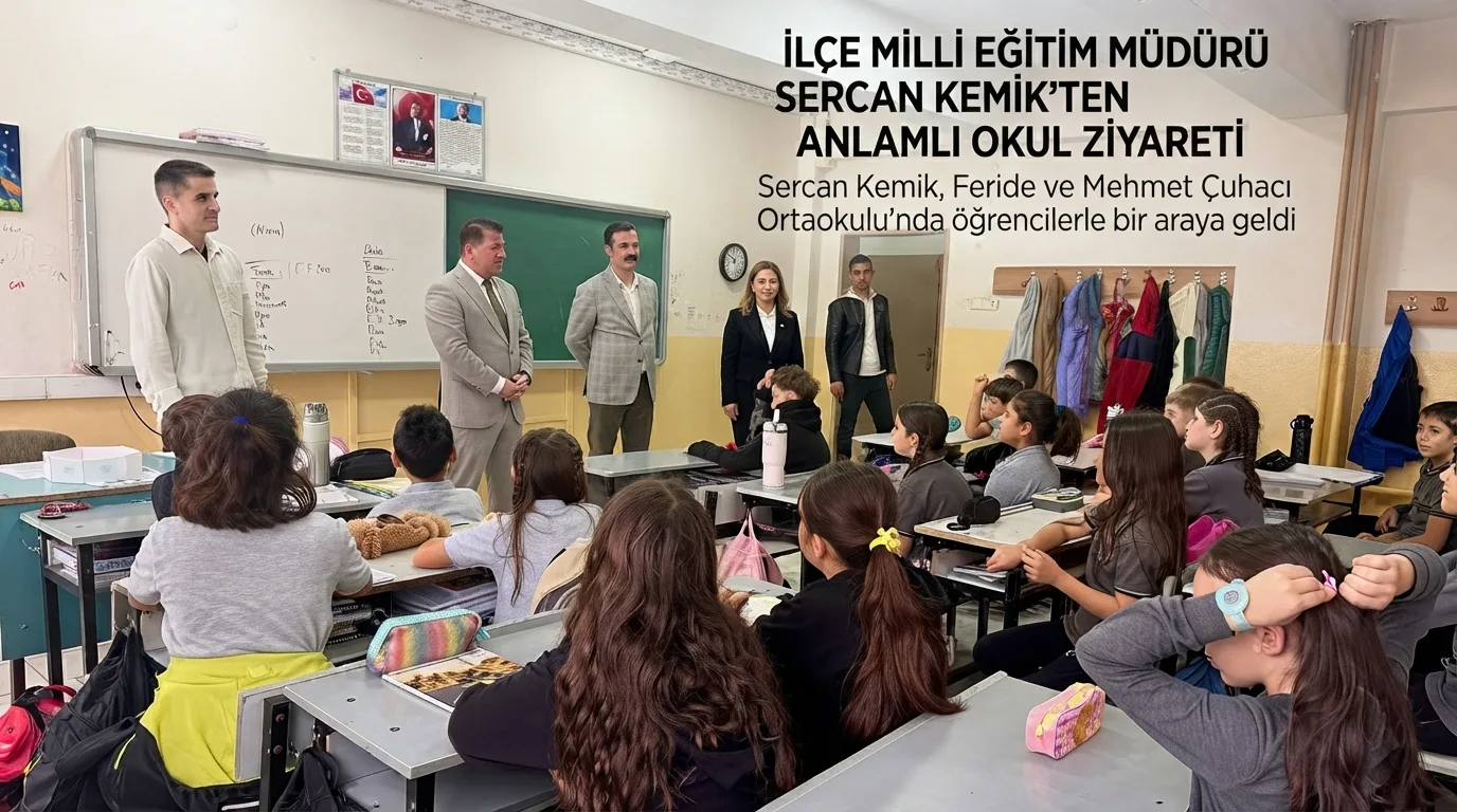Sercan Kemik'ten Feride ve Mehmet Çuhacı Ortaokulu'na ziyaret