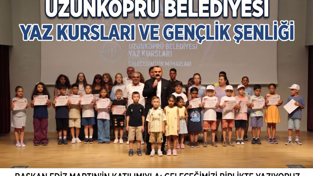 Uzunköprü’de yaz kursları coşkulu bir törenle sona erdi