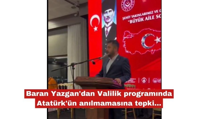 Valilik programında Atatürk'ün anılmamasına tepki...