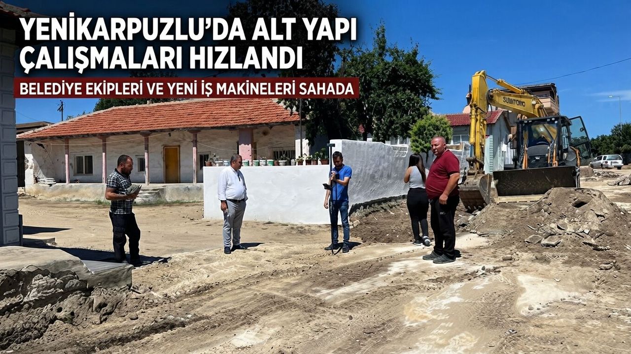 Yenikarpuzlu'da bozulan yollar yeniden yapılıyor