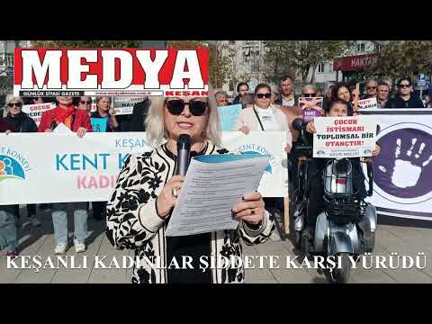 Keşanlı Kadınlar Şiddete Karşı Yürüdü